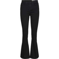 Noisy May Sallie High Waist Flared Jeans - Black