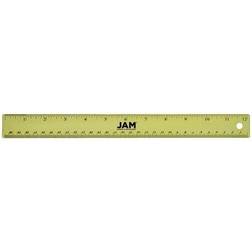 Jam Paper Jam Paper Metallic Stainless Steel Ruler Lime