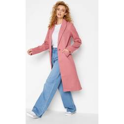 LTS tall blush pink midi formal coat