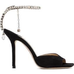 Jimmy Choo Black Saeda Sandals Black/Crystal IT