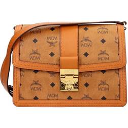 MCM Tracy Medium Shoulder Bag - Cognac