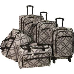 American Flyer 5 Piece Spinner Luggage Set