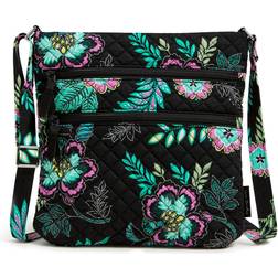 Vera Bradley Triple Zip Hipster Crossbody Purse, Island Garden-Recycled Cotton