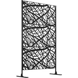 OutSunny OutSunny 6.5FT Metal Privacy Screen with Stand