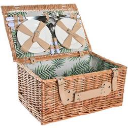 Dkd Home Decor Basket Picnic Natural Green wicker 44