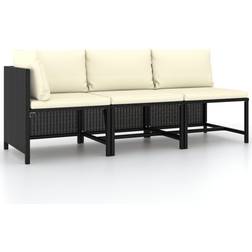 vidaXL 3 Piece Patio Sofa Outdoor Lounge Set