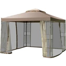 Costway Costway Outdoor 10'x10' Gazebo Canopy Shelter Awning Tent Screw-free Garden