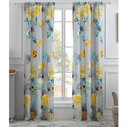 Greenland Home Fashions Decorative Curtains Floral Watercolor Dream