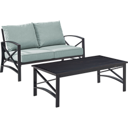 Crosley Kaplan 2 Seating Mist Outdoor Lounge Set