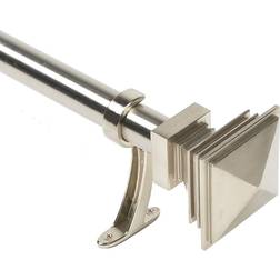 Deco Window Deco Window 1 Adjustable Curtain Rod for Doors with Square Finials Brackets Set