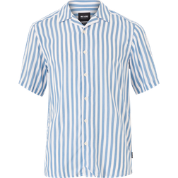 Only & Sons Regular Fit Resort Collar Shirt - Aqua/Mountain Spring