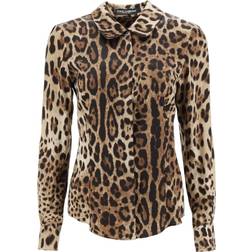 Dolce & Gabbana Leopard-print silk shirt multicoloured