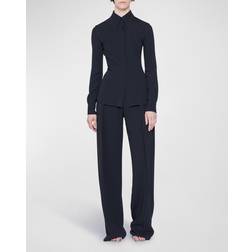 Victoria Beckham Black Spread Collar Shirt Black