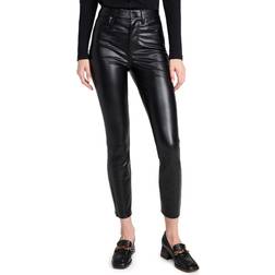 Maera High-Rise Skinny Faux-Leather Pants BLACK