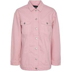 Pieces Tika Denim Jacket - Pink