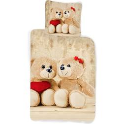 Borg Living Teddy Bear Duvet Set 39.4x55.1"