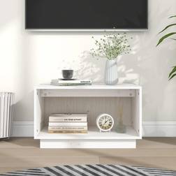 vidaXL white Solid Wood Pine Cabinet TV Bench