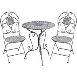 GlamHaus Murcia Metal Garden Patio Dining Set