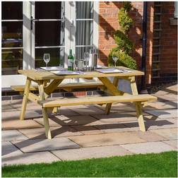 Rutland County Garden Furniture Oakham Picnic 5ft Garden Bench