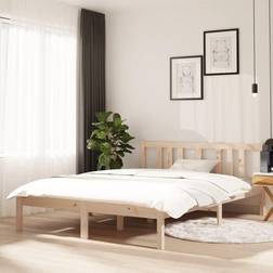 vidaXL brown, 120 Solid Wood Bed Frame