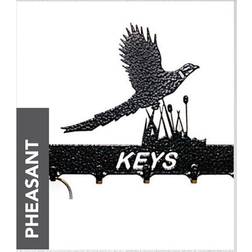 Poppy Forge Pheasant Key Holder. Solid steel rack. Coat Hook