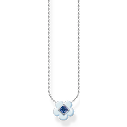 Thomas Sabo Charming Flower With Blue Stone Necklace KE2185-496-1