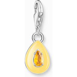 Thomas Sabo Silver Pastel Orange Teardrop Charm