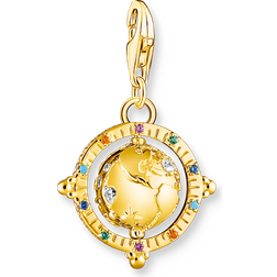 Thomas Sabo Charm pendant colourful globe gold plated multicoloured 1923-488-7