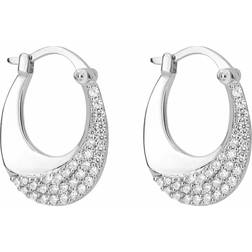 Fiorelli Knife Edge Zirconia Wave Hoop Earrings E6224C