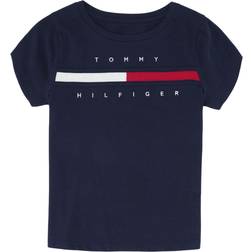 Tommy Hilfiger Big Girls Logo Crewneck T-shirt - Navy Blazer