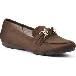 Womens Cliffs by White Mountain Gainful Suedette Loafers Sunflower