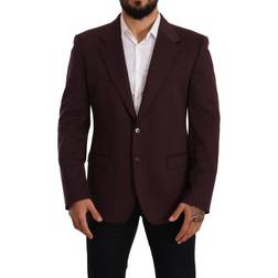 Dolce & Gabbana Men's Purple Cotton Slim Blazer Jacket