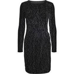 Vero Moda Women's Kanz Knot Dress in Black W Sillver Lurex Lord & Taylor