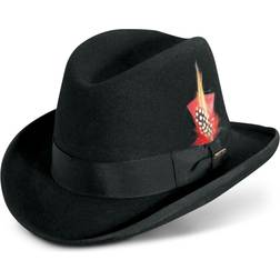 Stacy Adams Men's Wool Homburg Hat Black