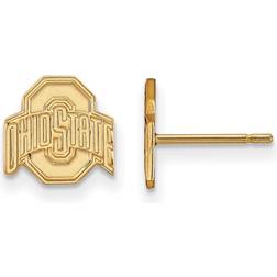 LogoArt 14k Gold Plated Silver Ohio State Univ. (Tiny) Post Earrings instock E16154