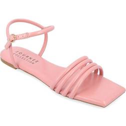 Journee Collection Womens Lyddea Flat Sandals, Medium, Pink Pink