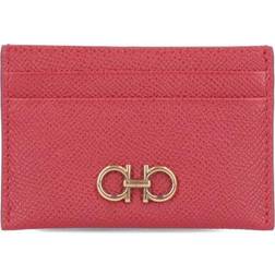 Ferragamo Red Gancini Credit Card Holder - 012 Lipstick