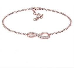 Elli Armband Infinity Symbol Endlos Zirkonia 925 Silber Rosegold