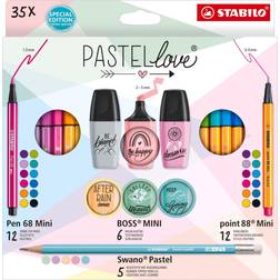 Stabilo Kreativ-Stifteset PASTELlove, 35-tlg. bunt