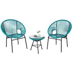 Costway 3PCS Bistro Patio Dining Set