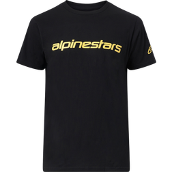 Alpinestars T-Shirt Linear Wordmark, Marineblå/Lime