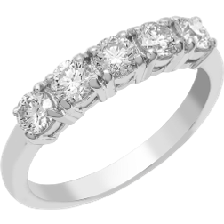 Jewelco London Pentalogy Eternity Ring - White Gold/Diamond