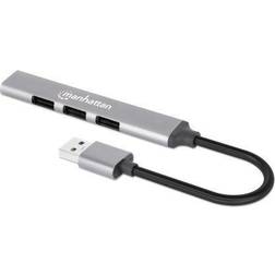 Manhattan 4Port USB-A Hub 3x480Mbit/s 1xGbit/s USB-A