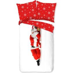 Pure SANTA Duvet Cover White, Red (200x)