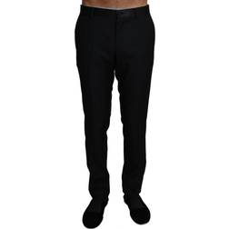 Dolce & Gabbana Wool Black Formal Dress Trouser Men Men's Pants