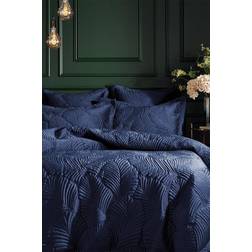 Paoletti Palmeria Quilted Super Duvet Cover Blue