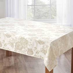 Emma Barclay Grace Oblong Tablecloth Natural, Green, Beige