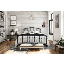 Novogratz Bushwick Black Metal Bed 5ft