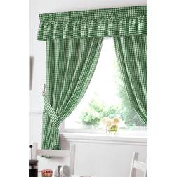 Gingham Kitchen Curtains Green