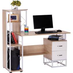 Homcom Computer with Bookshelf Writing Desk 55x133cm